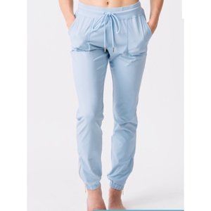 Zyia Sky Blue Peak Zipper Jogger